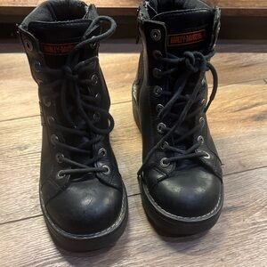 Harley-Davidson Black Lace-Up Boots